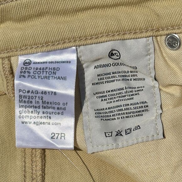 Adriano Goldschmied Jeans Womens 27R Tan Snake Isabelle High Rise Straight Crop - Picture 11 of 11